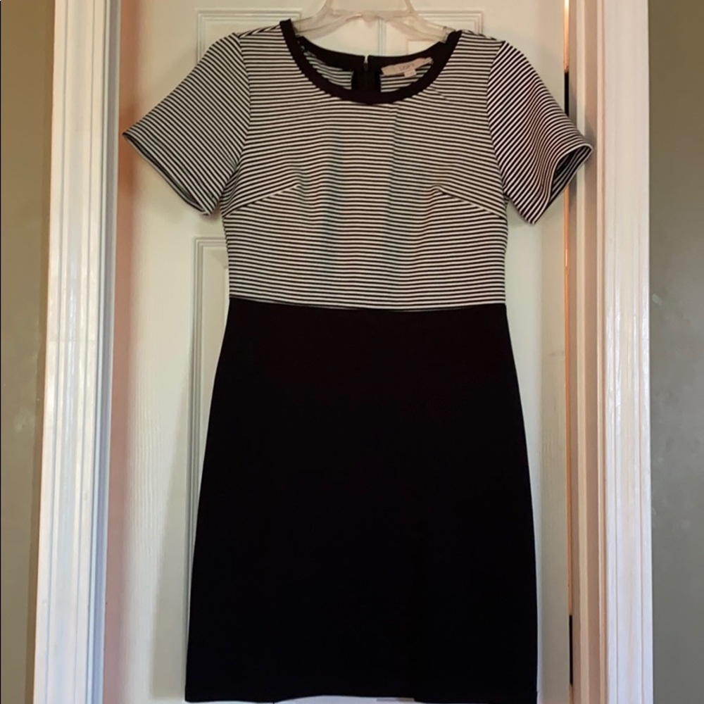 Black and white pencil skirt dress